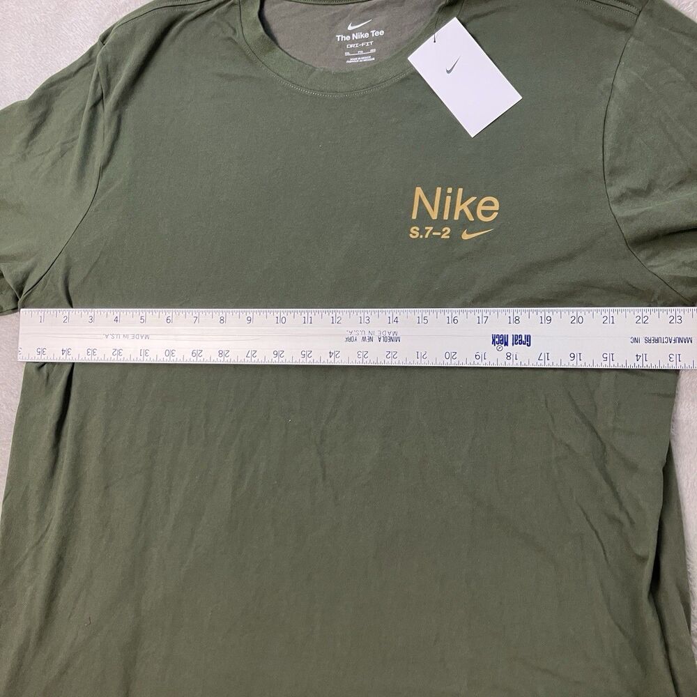 Nike T Shirt Mens XXL Green Graphic Just Do It Athletic Streetwear‎ FN0837-325 - Picture 8 of 13